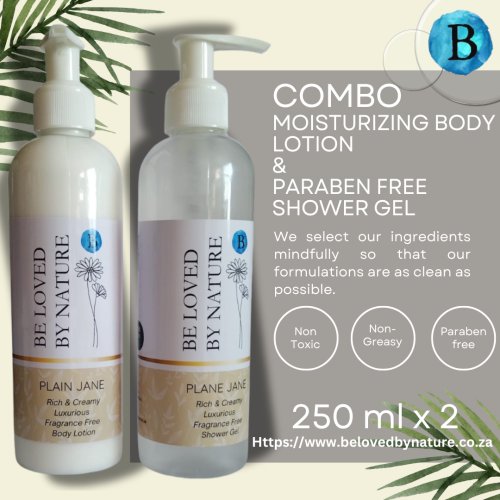 Moisturizing Body Lotion & Shower gel Combo Plain